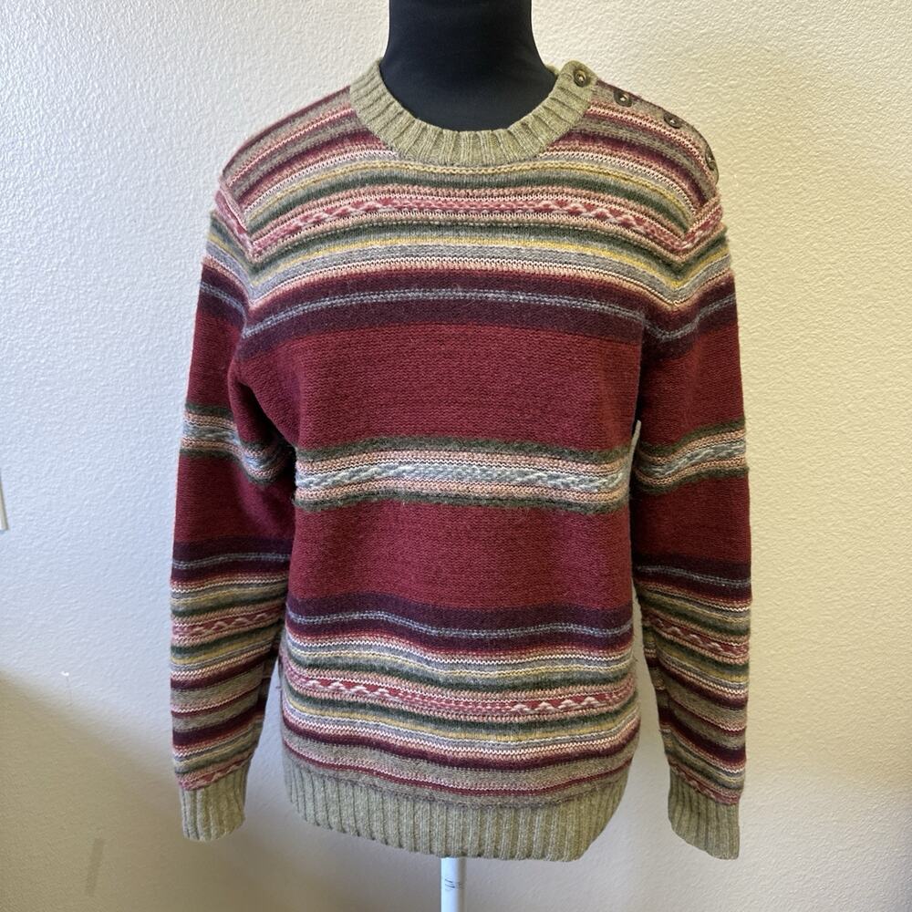 VTG Polo Ralph Lauren M Sweater Alpaca Wool Serape Aztec Southwestern Knit EUC - Picture 2 of 9
